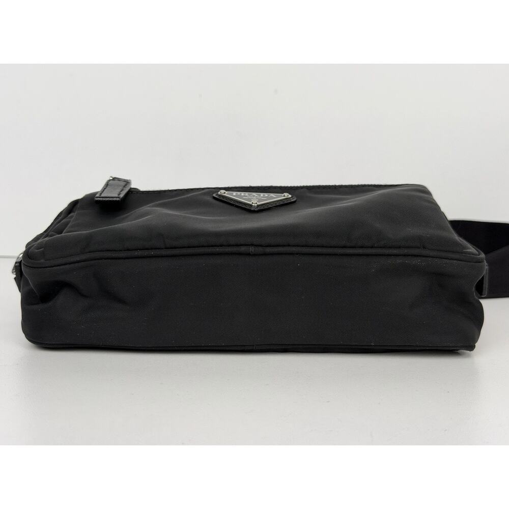 Prada Tessuto Nylon Belt Bag in Black with a Front Zippered Pocket S07 - Picture 3 of 16